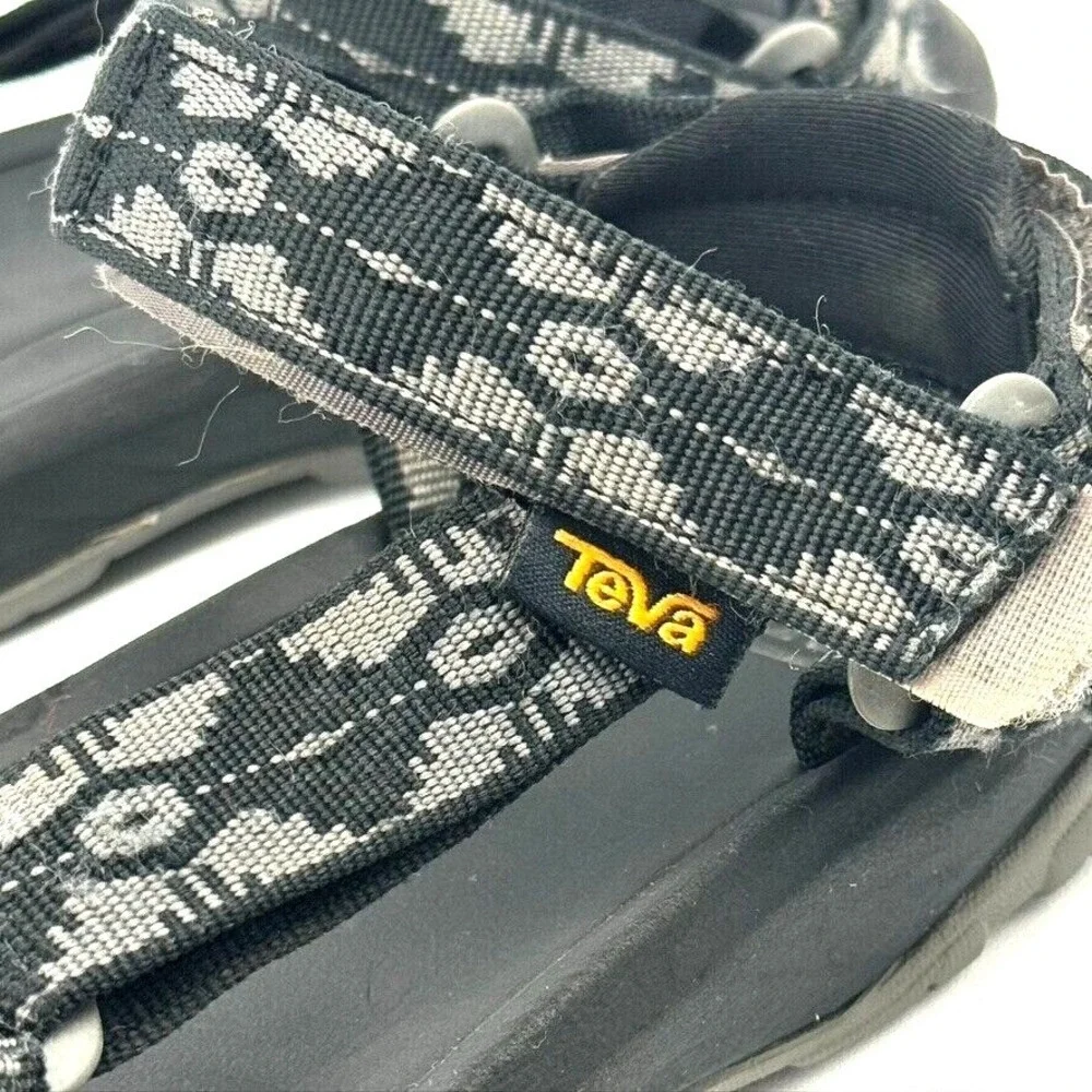Teva Hurricane Sandals Kids 5 XLT 2 Sport Black Geometric Hook And Loop Outdoor